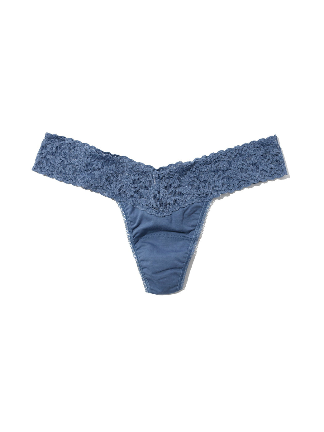 Supima® Cotton Low Rise Thong Washed Indigo Blue