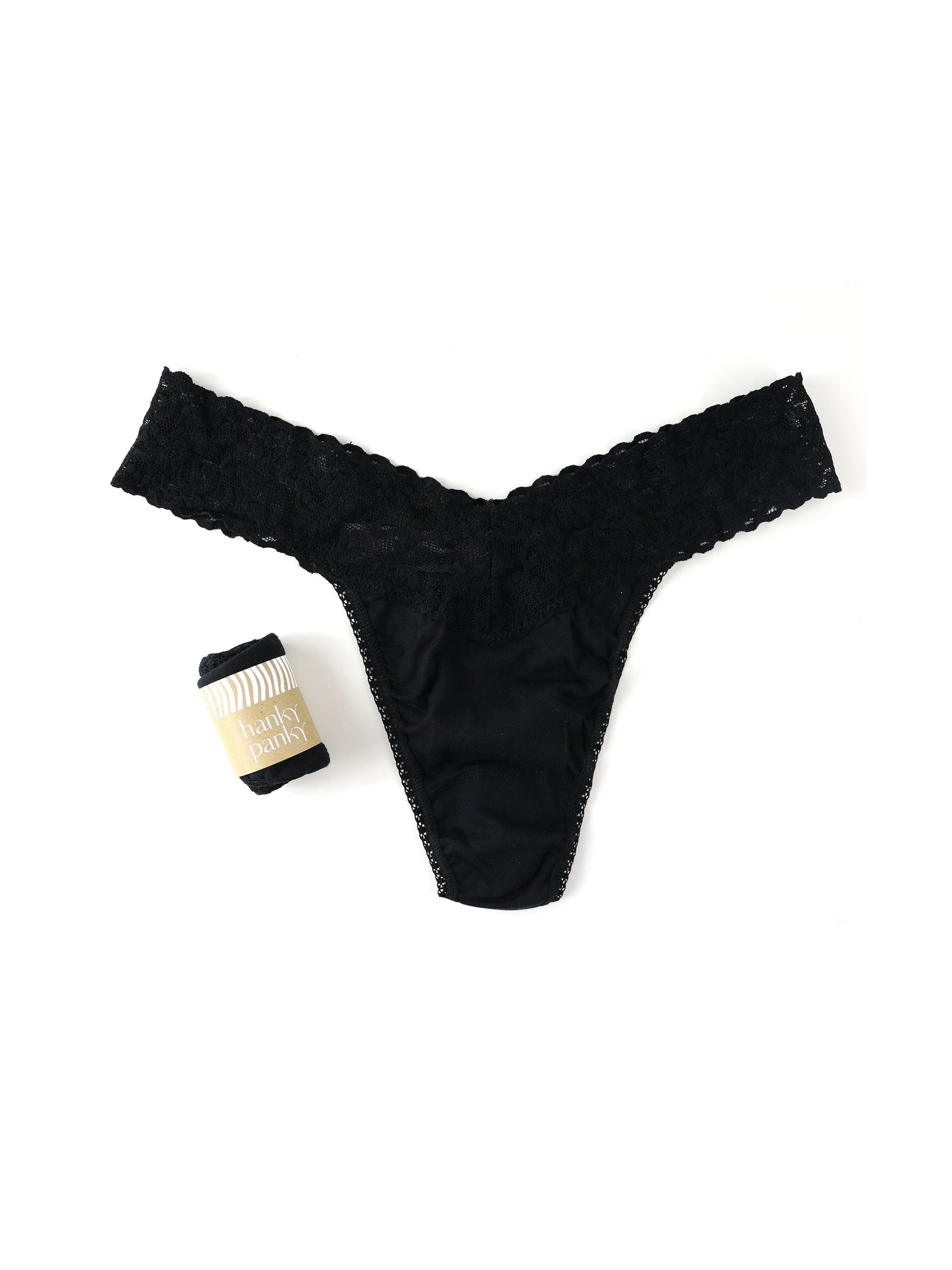 Women's Supima Cotton Thong Underwear In Black - Lake Jane Studio