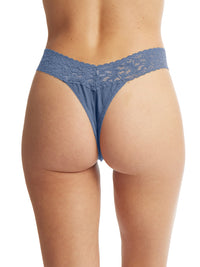 Supima® Cotton Original Rise Thong Washed Indigo Blue