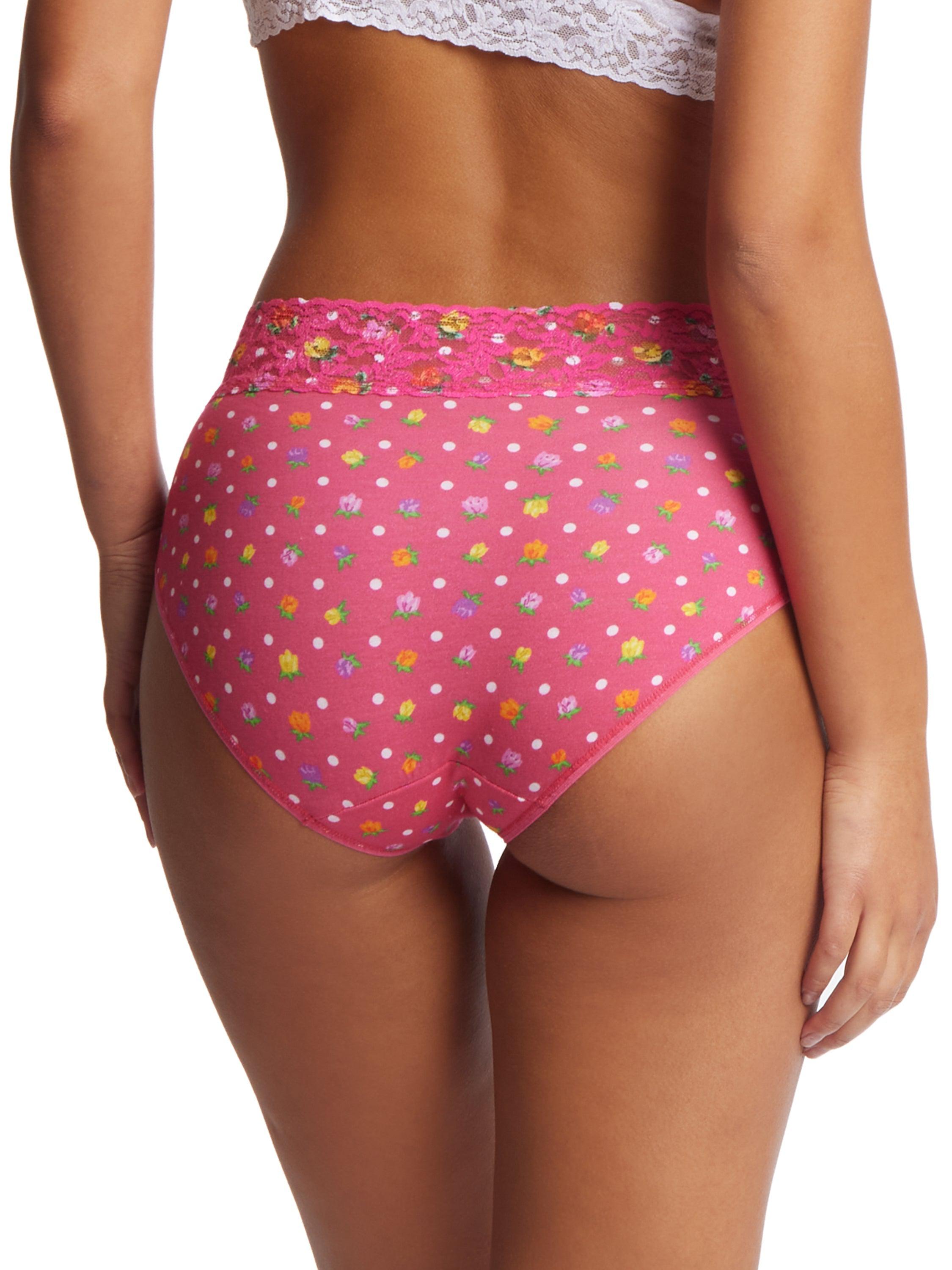 Ladies Pink Printed Cotton Panty, Size: Medium at best price in