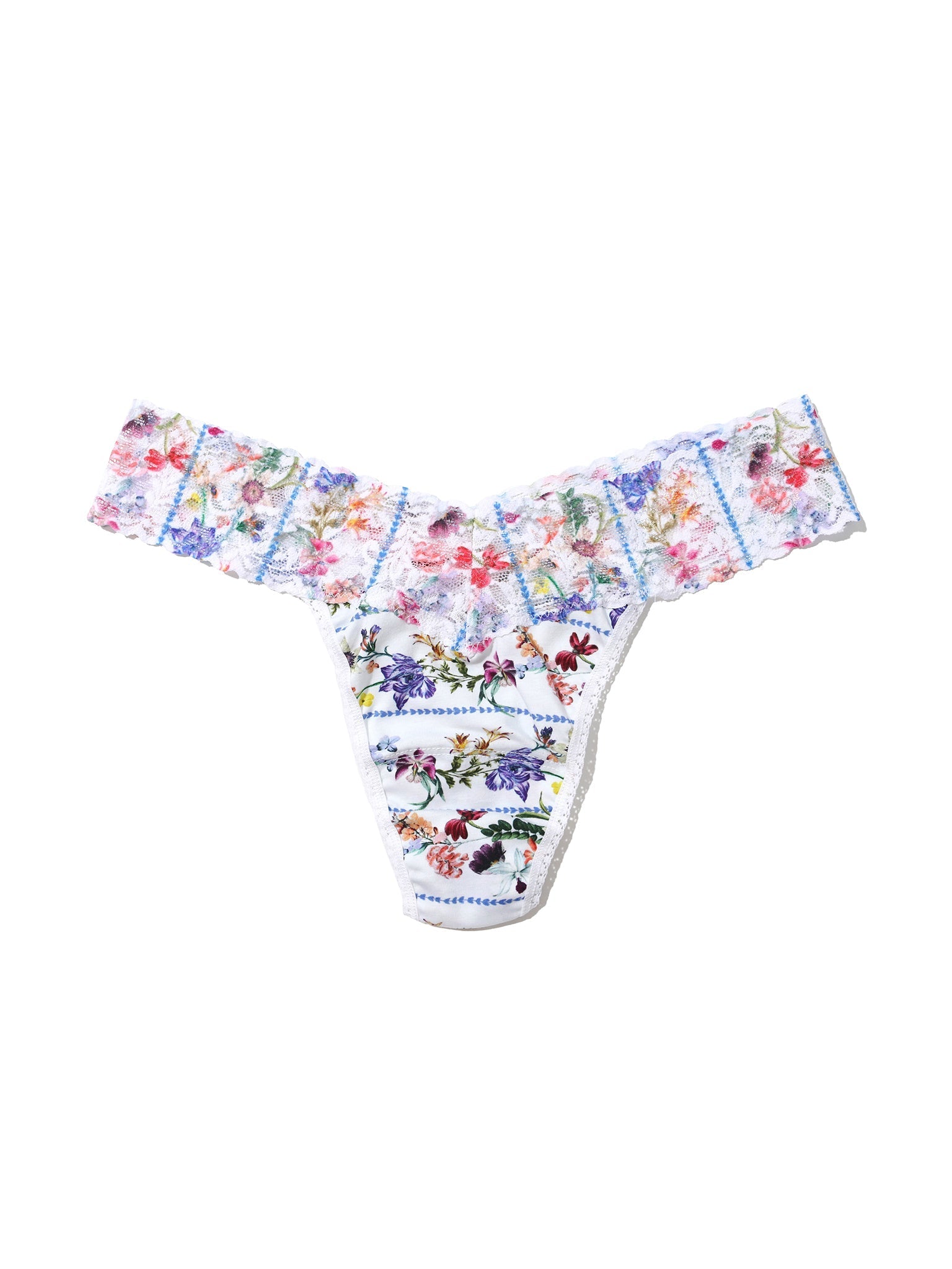 Supima® Cotton Printed Low Rise Thong Flower Crown Sale