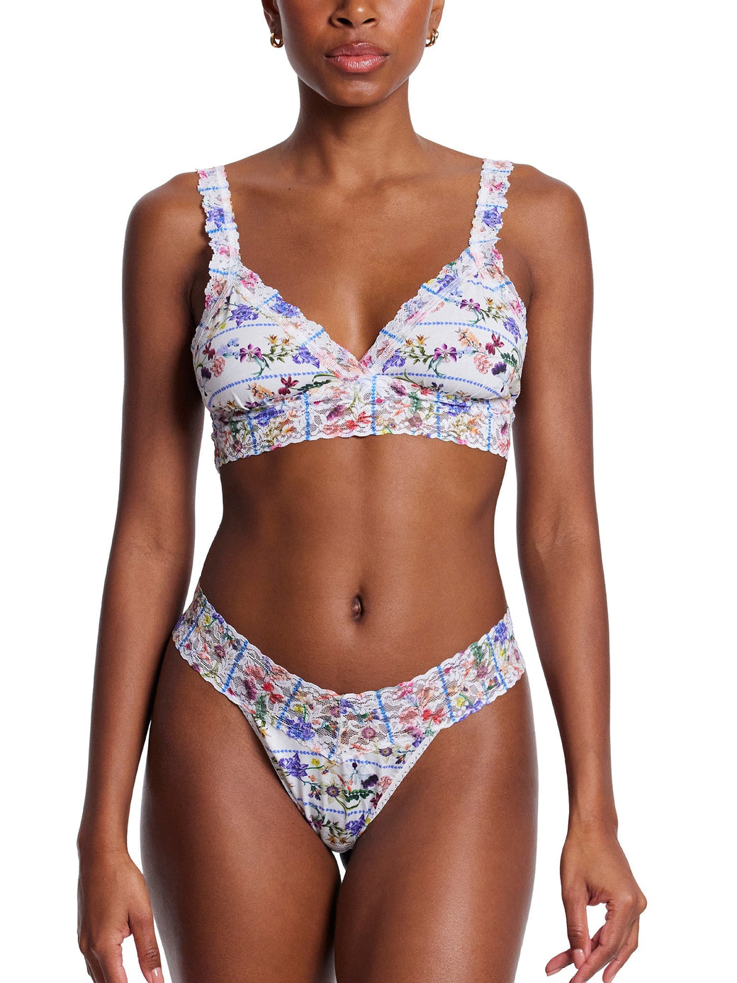 Supima® Cotton Printed Original Rise Thong Flower Crown Sale