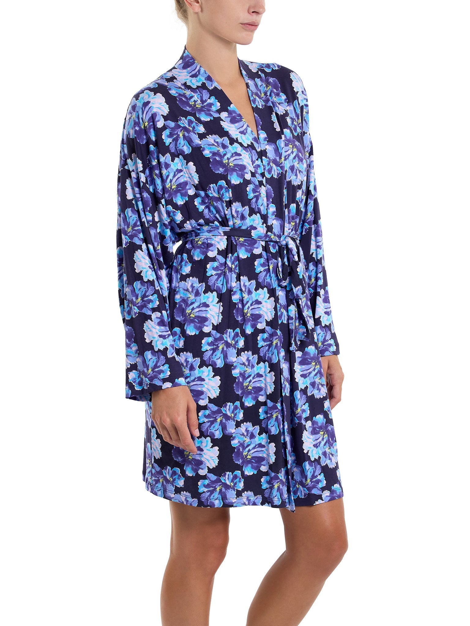 Unwind Knee Length Robe Nightfall Purple