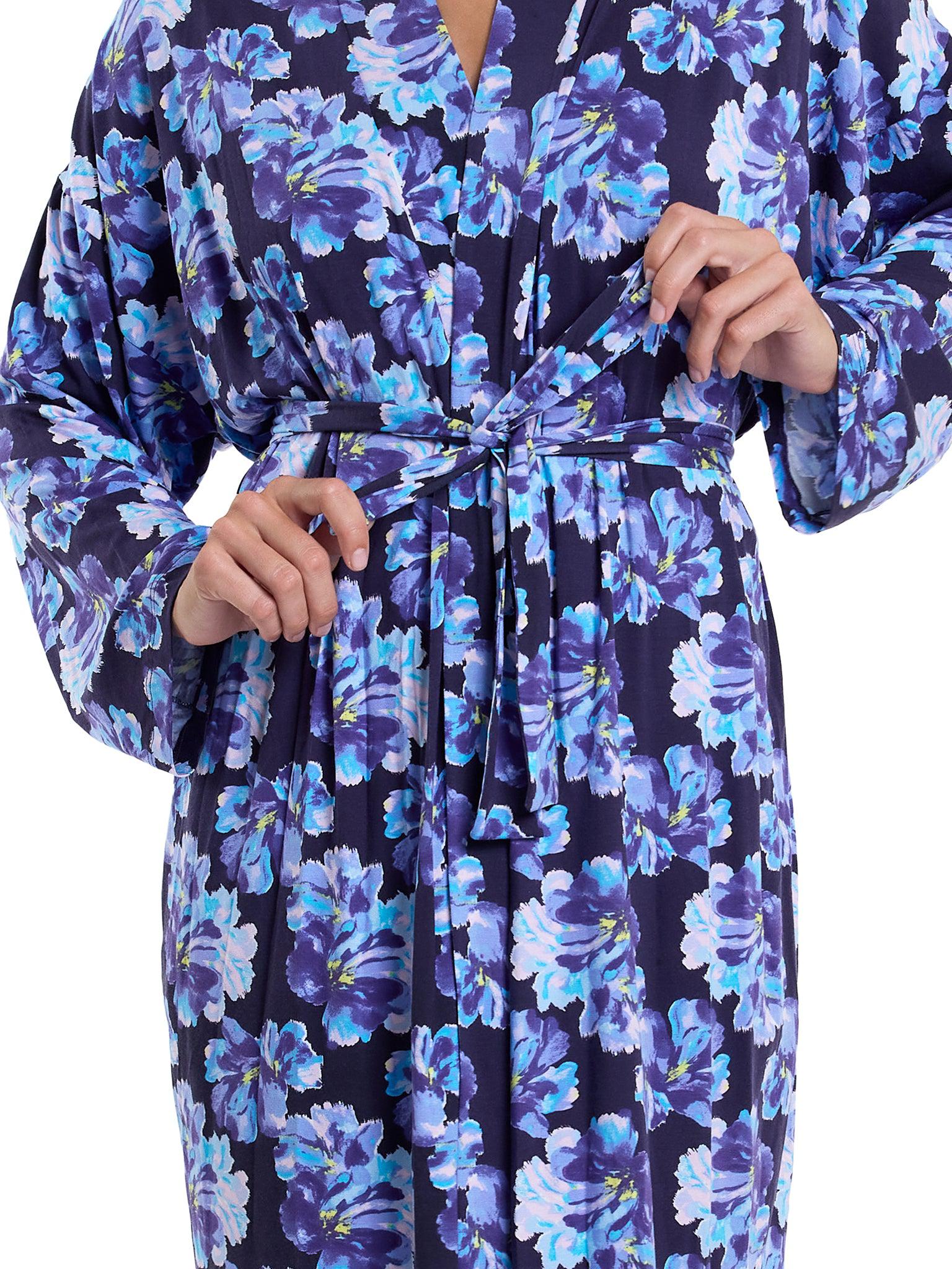 Unwind Knee Length Robe Nightfall Purple