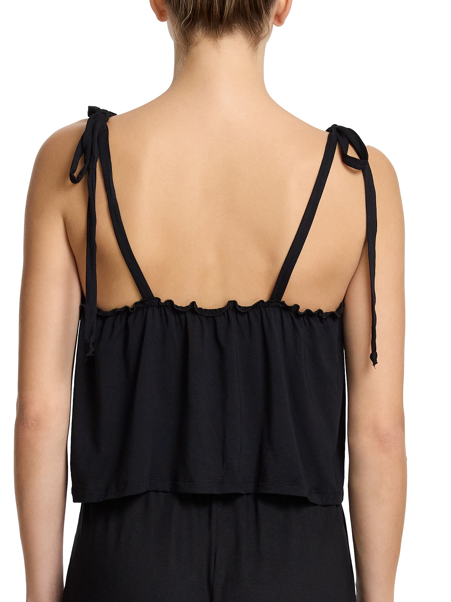 Unwind Ruffle Cami Black