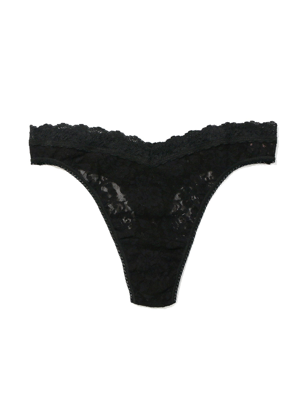 V-Front High Cut Thong Black