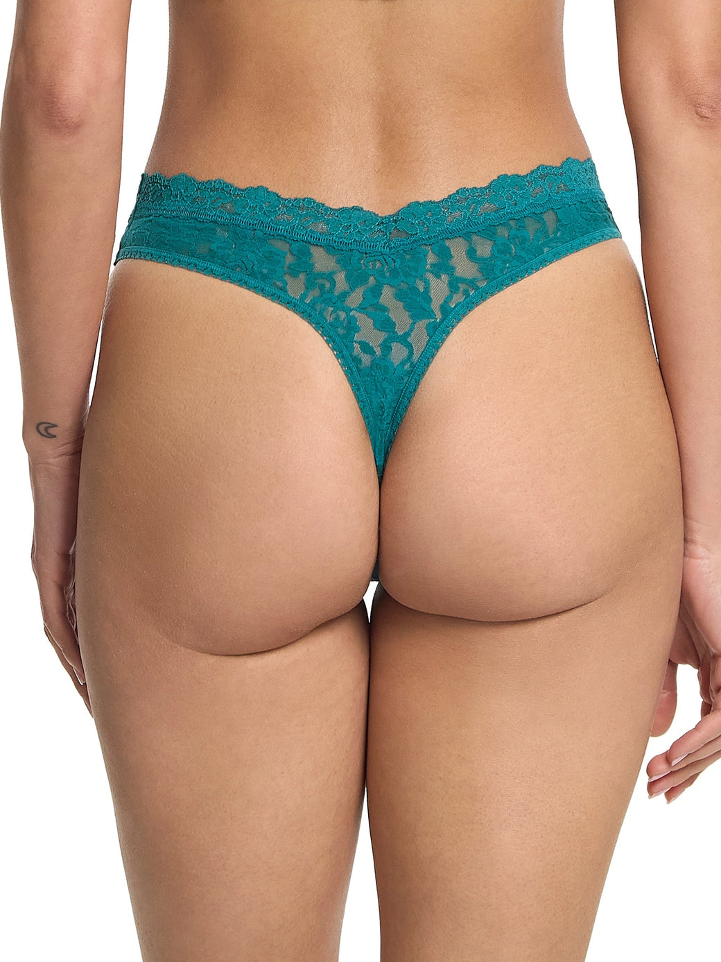 V-Front High Cut Thong Northern Lights Green