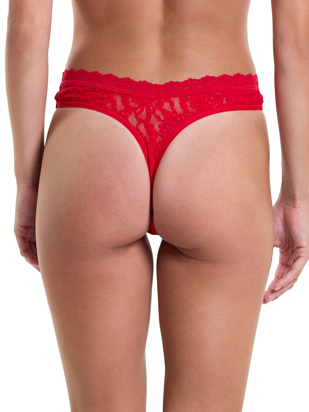 V-Front High Cut Thong Red