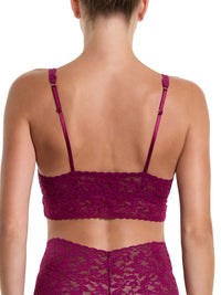 V-Neck Retro Lace Bralette Sugar Plum Red