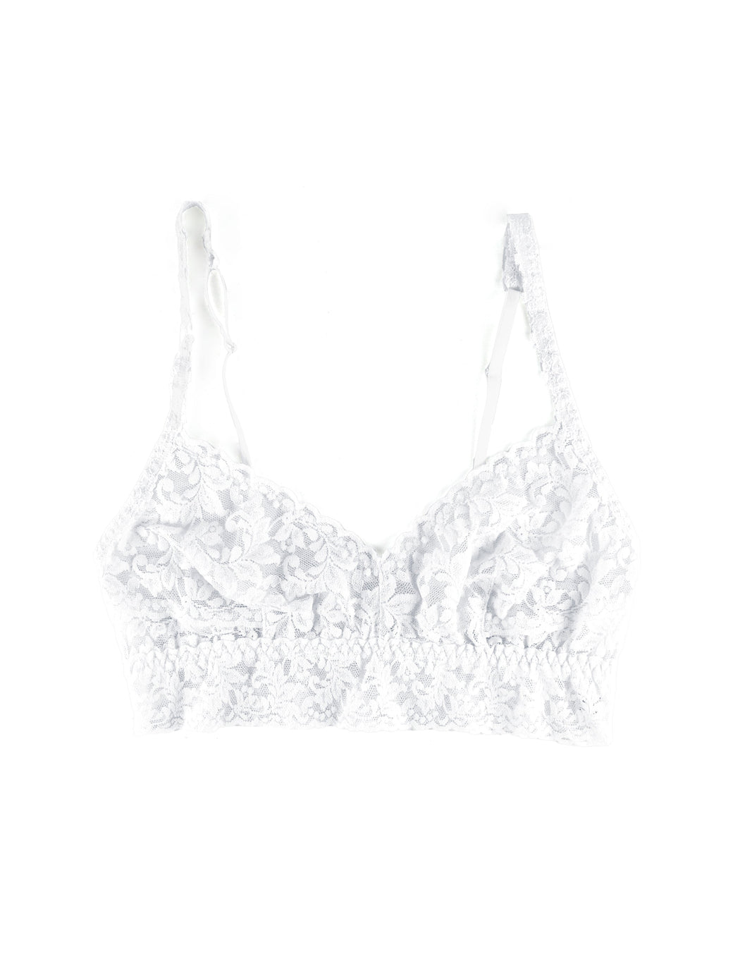 V-Neck Retro Lace Bralette White