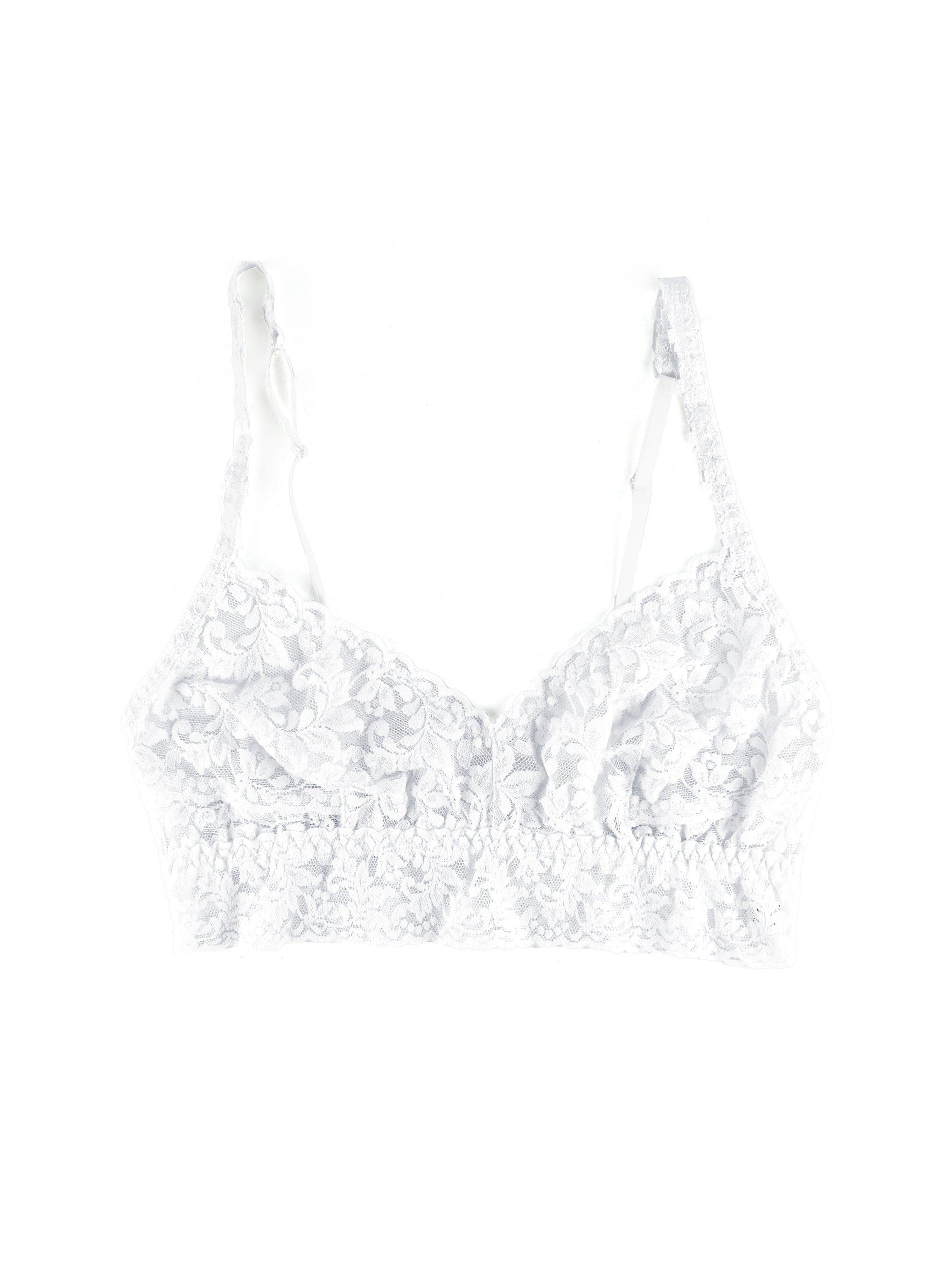 V-Neck Retro Lace Bralette White