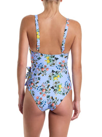 Wide Strap Wrap One Piece Swimsuit Thankful