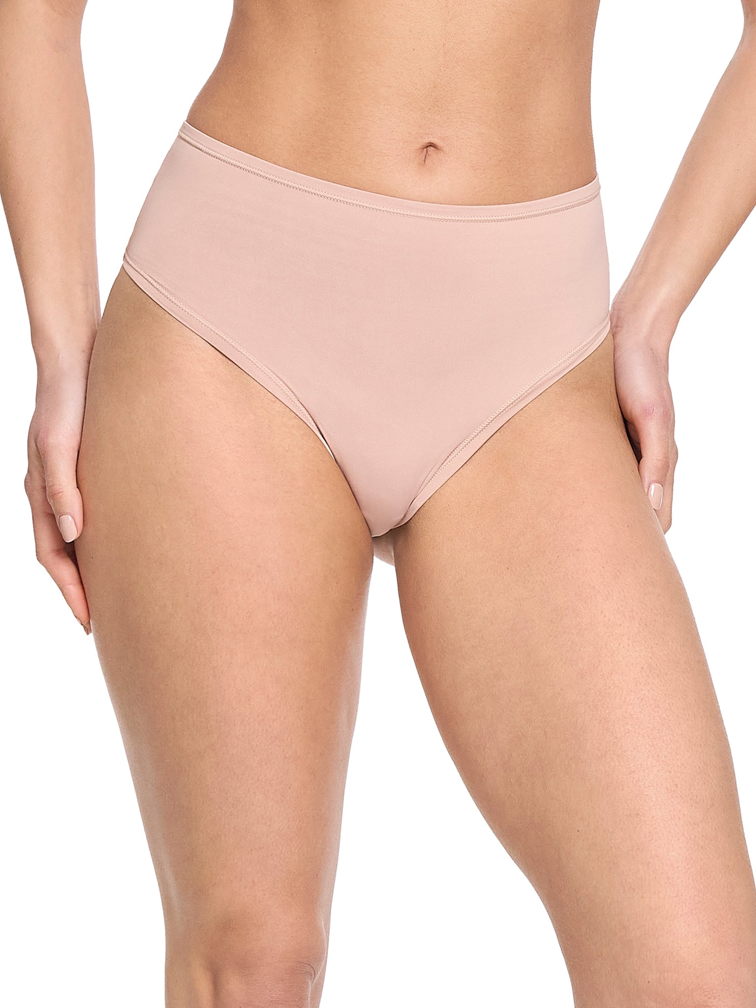 YourFit™ High Rise Thong Almond Milk Neutral