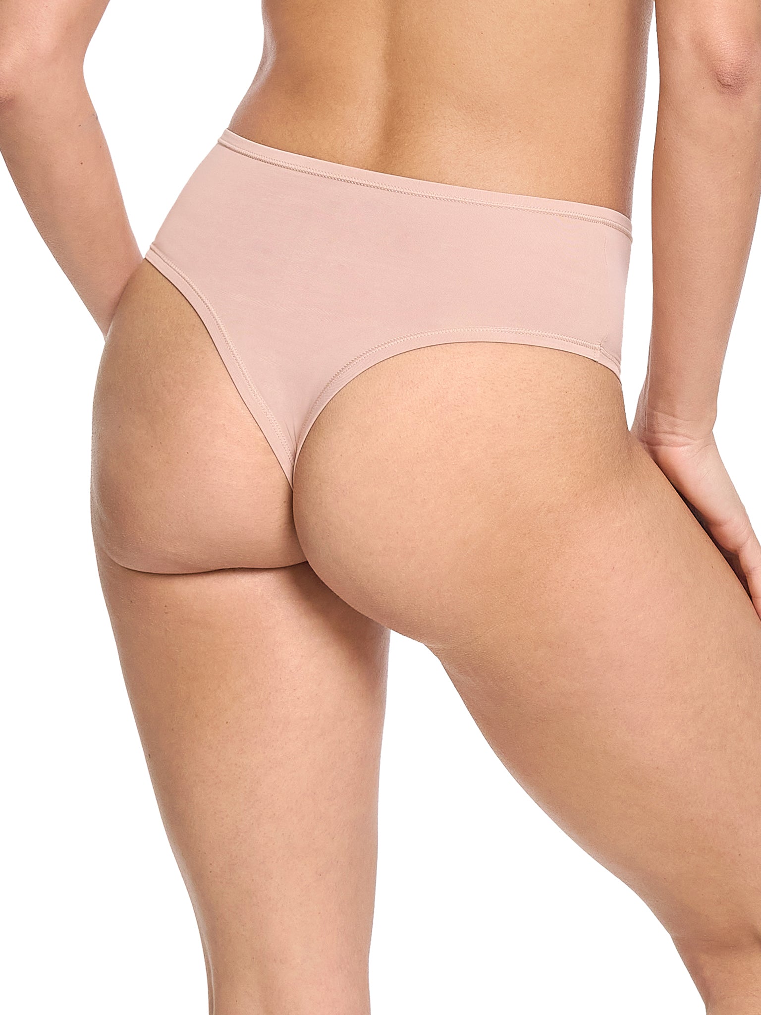 YourFit™ High Rise Thong Almond Milk Neutral