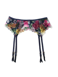 &oh Wildly Blooming Garter Belt Dark Sky Blue