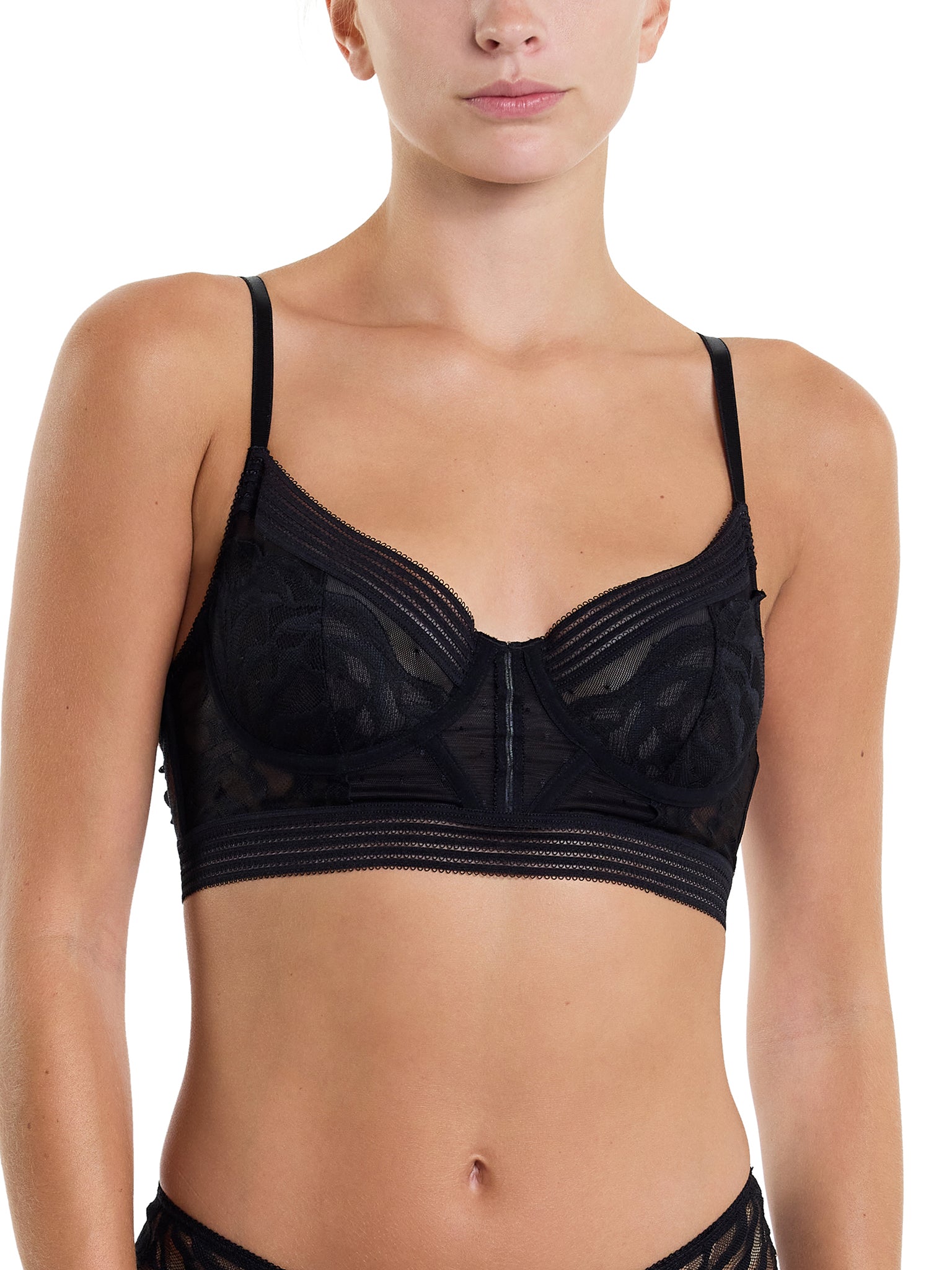 &oh™ Glamorous Grunge Longline Underwire Bra Black