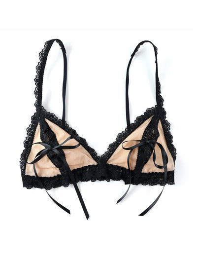 Nude Illusion Tie Bralette