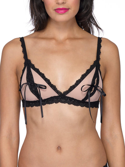 Nude Illusion Tie Bralette