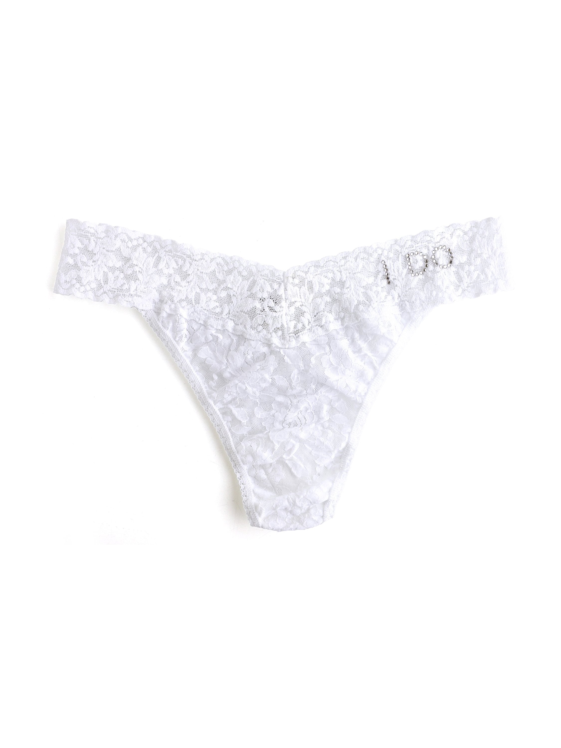 I Do Crystal Signature Lace Original Rise Thong | Hanky Panky