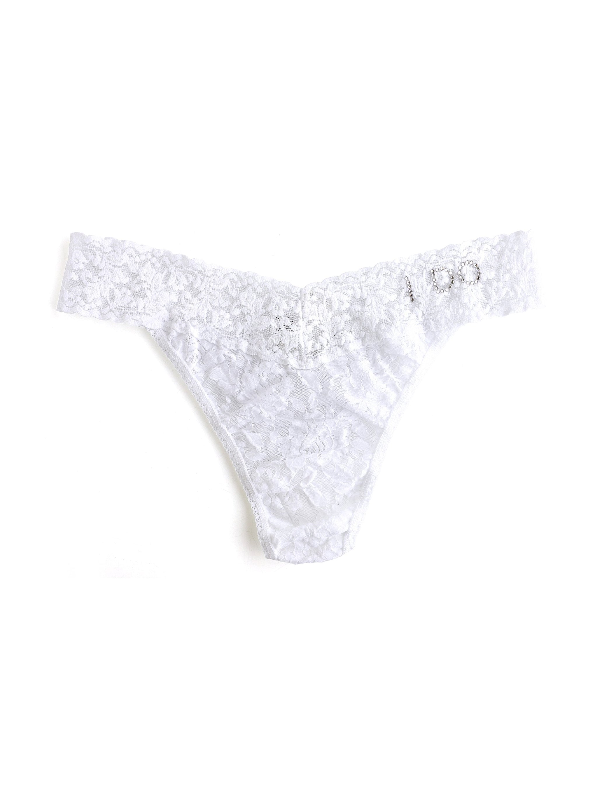 hanky panky I DO Original Rise Bridal White/Blue Thong, Powder Blue, One  Size : : Clothing, Shoes & Accessories