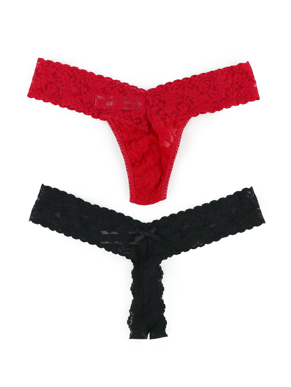 Victoria's Secret The Lacie Thong Panty Set of 3, Red Cross