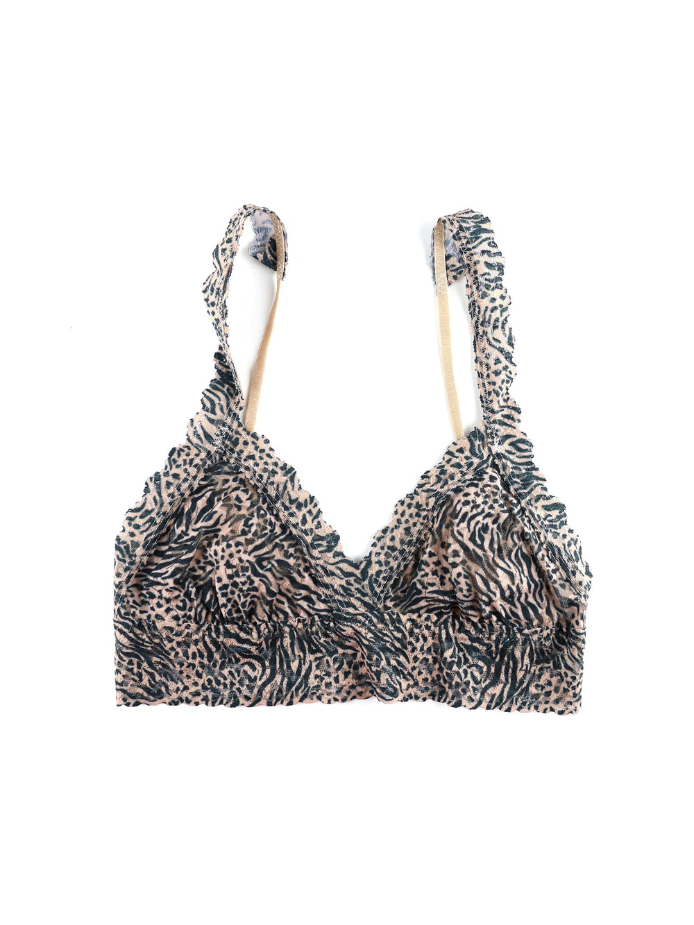 Printed Signature Lace Crossover Bralette Winter Wonderland Sale