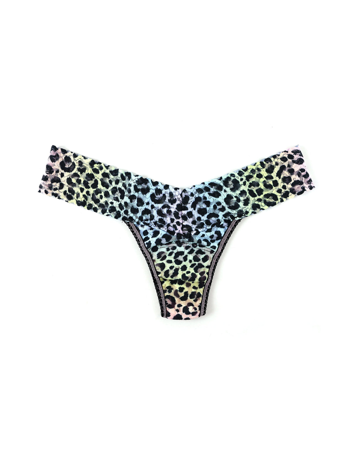 Printed Signature Lace Low Rise Thong Rainbow Leopard Sale Hanky Panky 6501