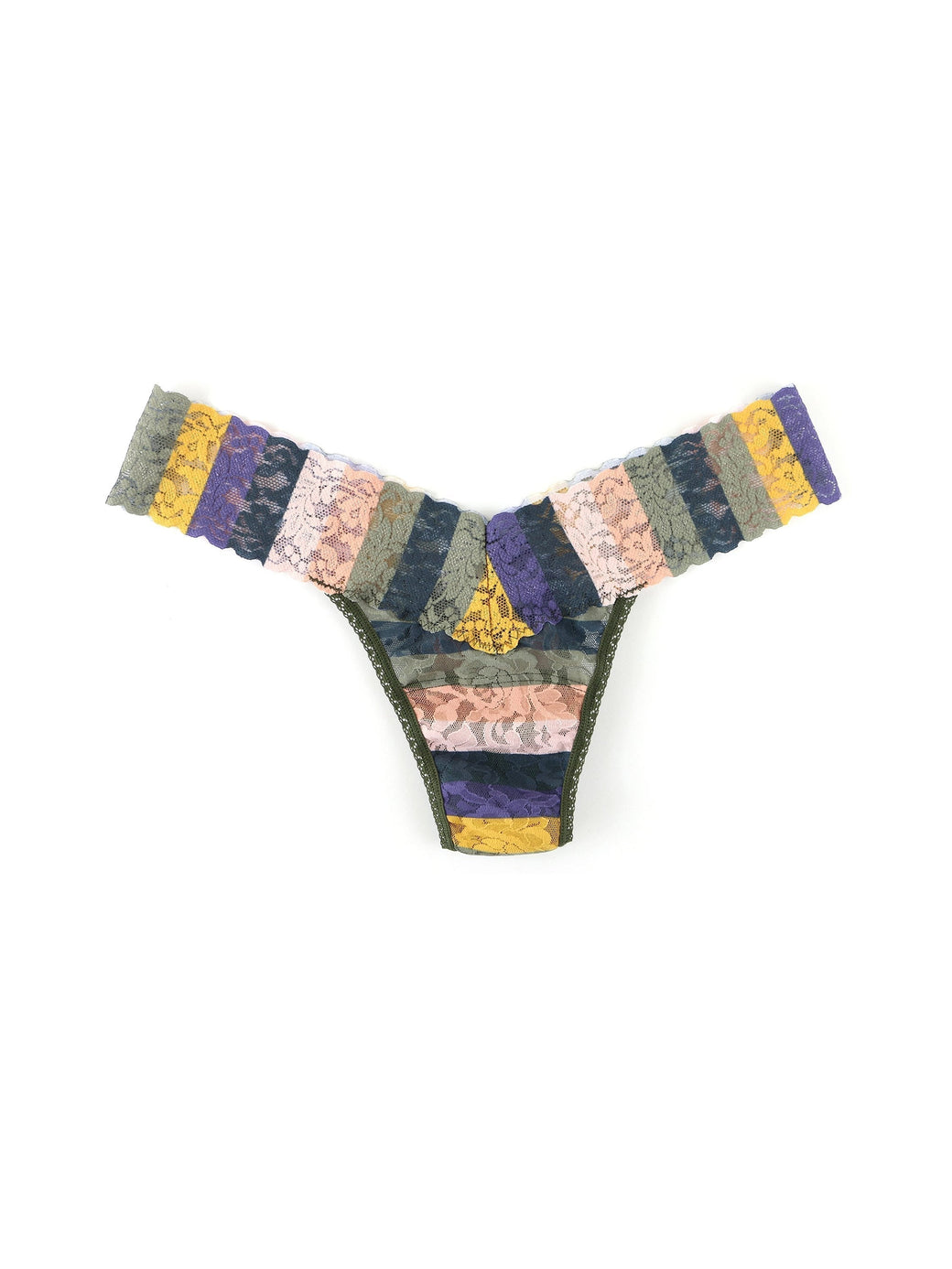 Printed Signature Lace Low Rise Thong Sale Dashwood